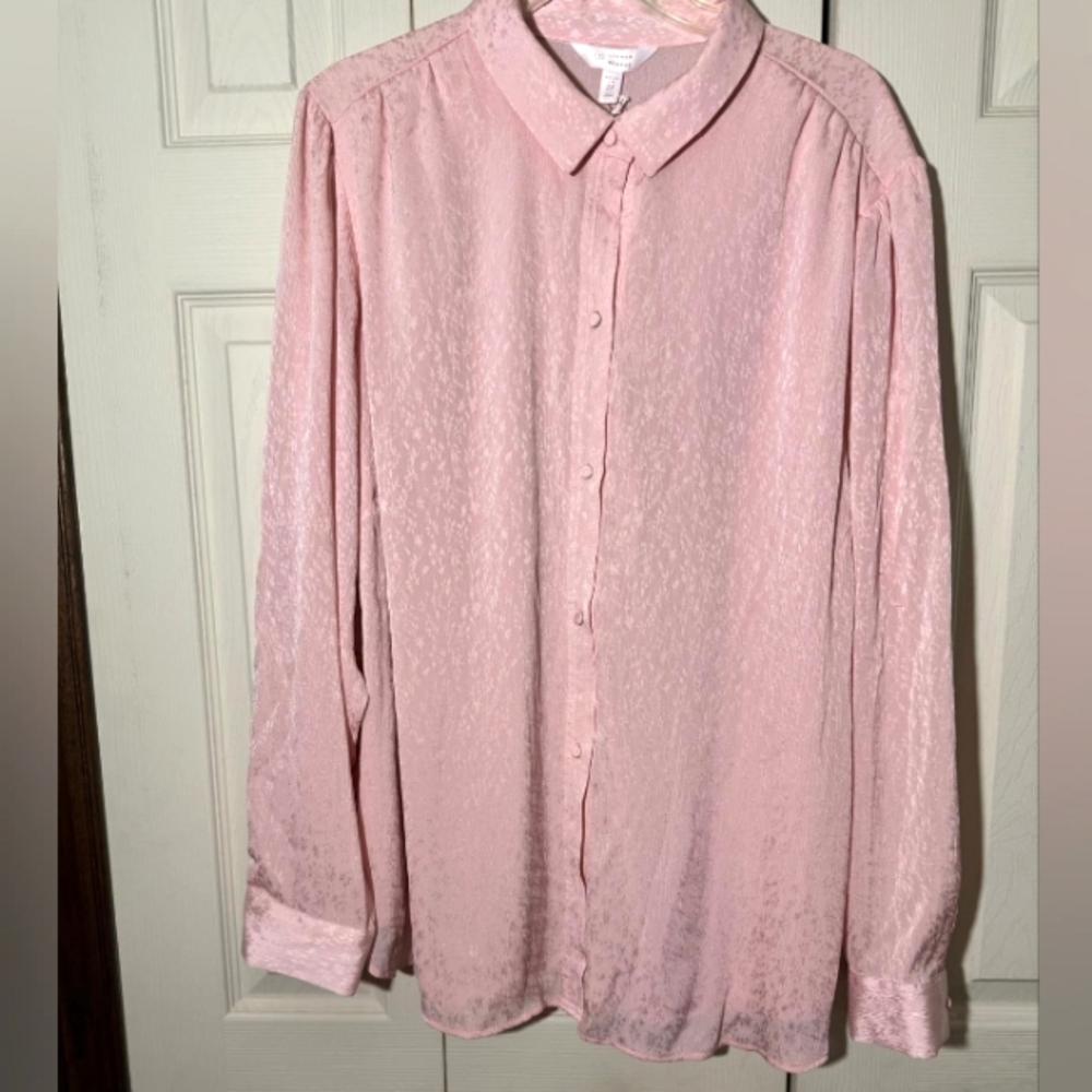 Lauren Conrad Blouse Top Shirt Pink Women